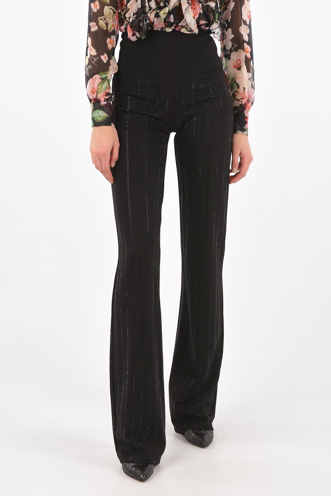 og1mm0824 Jewel Bootcut Pants in Black