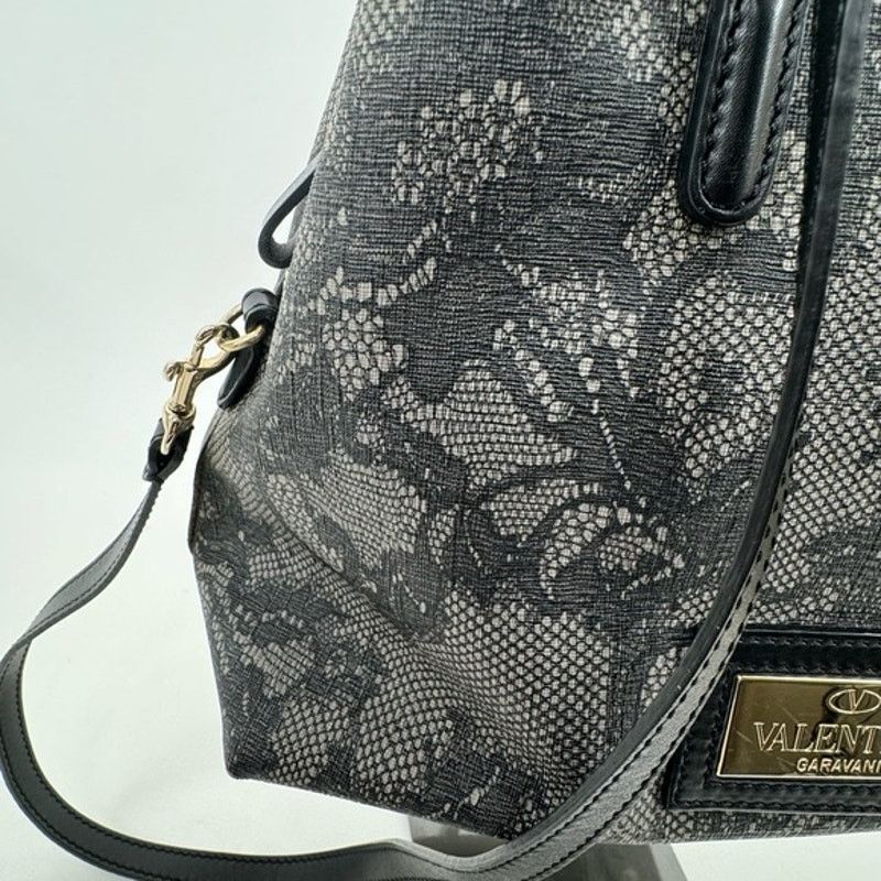 Valentino Valentino Garavani Black Lace Top Handle Bag Size ONE SIZE - 7 Thumbnail