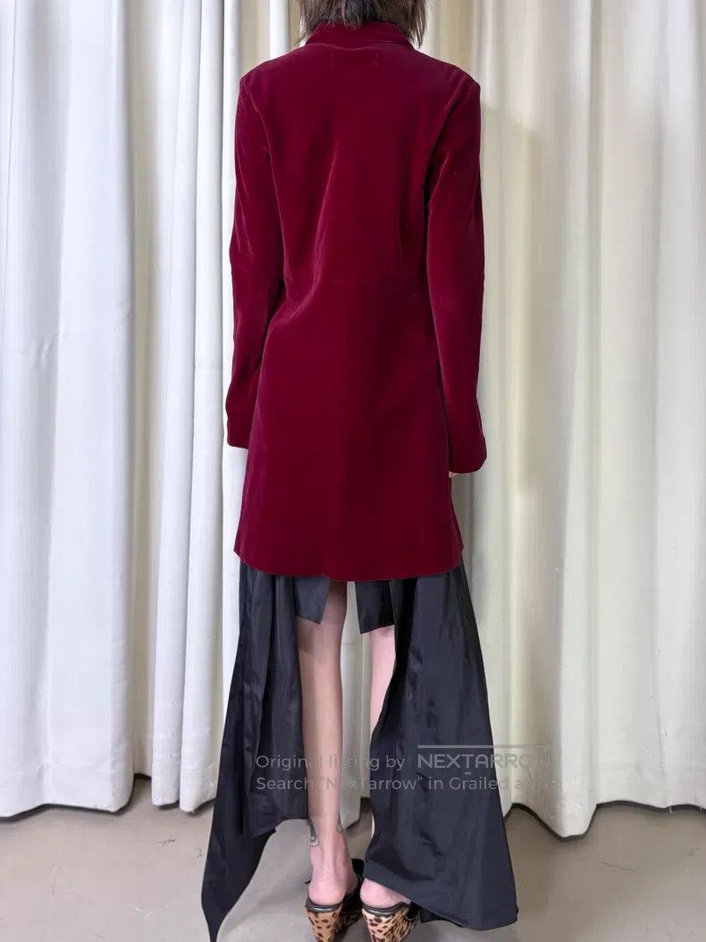 Comme des Garcons Comme Des Garcons Rose Red Velvet Shirt Size M / US 6-8 / IT 42-44 - 4 Thumbnail