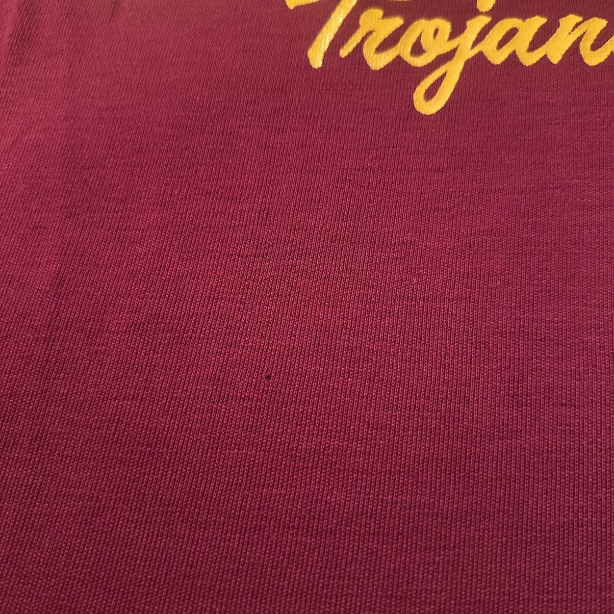 NCAA × Vintage Vintage 80s USC Trojans T Shirt Quarter Sleeves Size US M / EU 48-50 / 2 - 2 Thumbnail