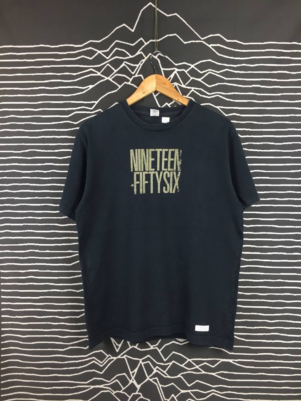 image of Deluxe Clothing Japan Nineteen-Fiftysix Spell Out Tee in Black, Men's (Size Large)