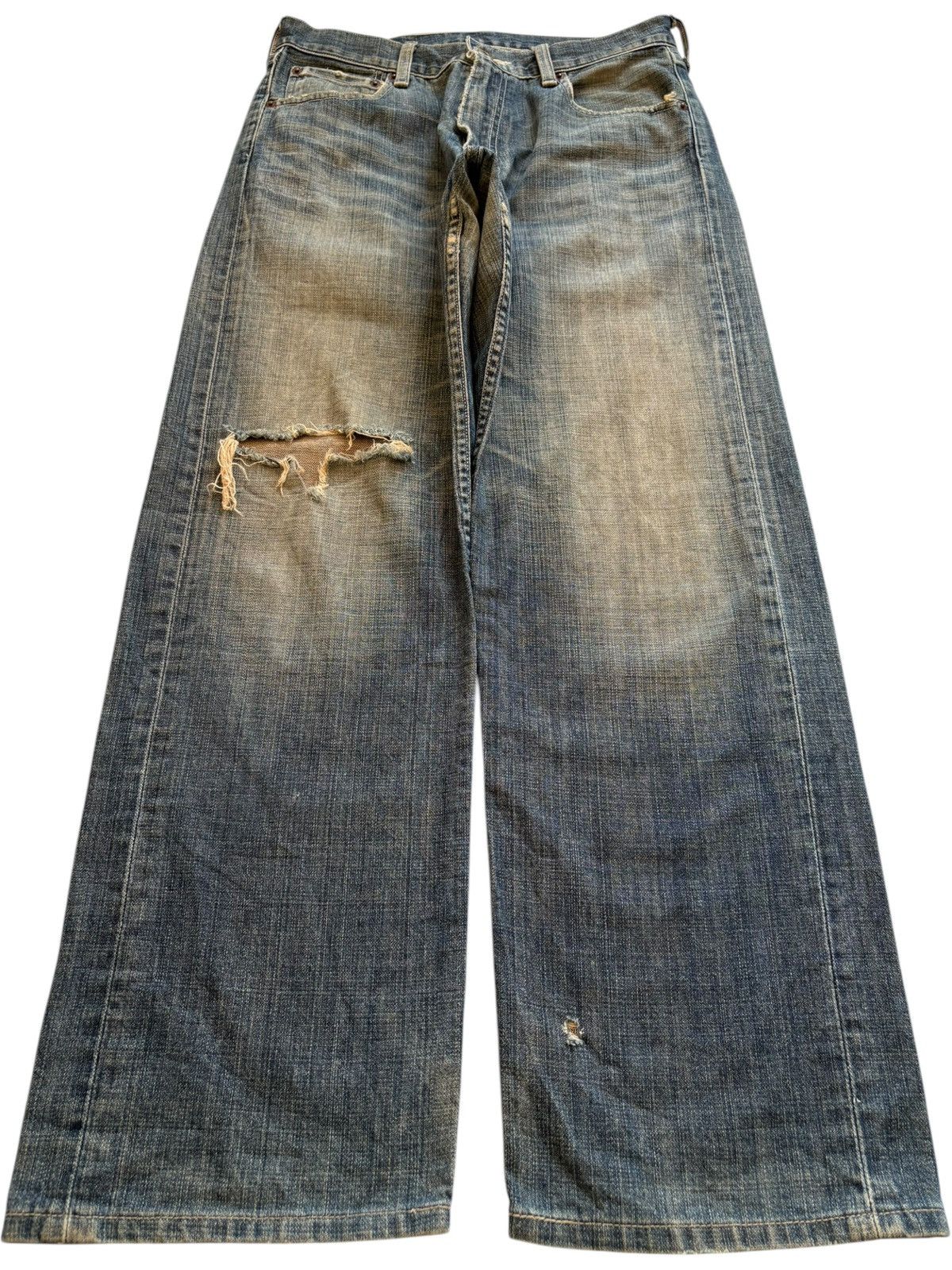 Levi's Vintage 90s Levis 503 Rusty Mud Wash Rip Loose Baggy Jeans Size US 29 - 1 Thumbnail