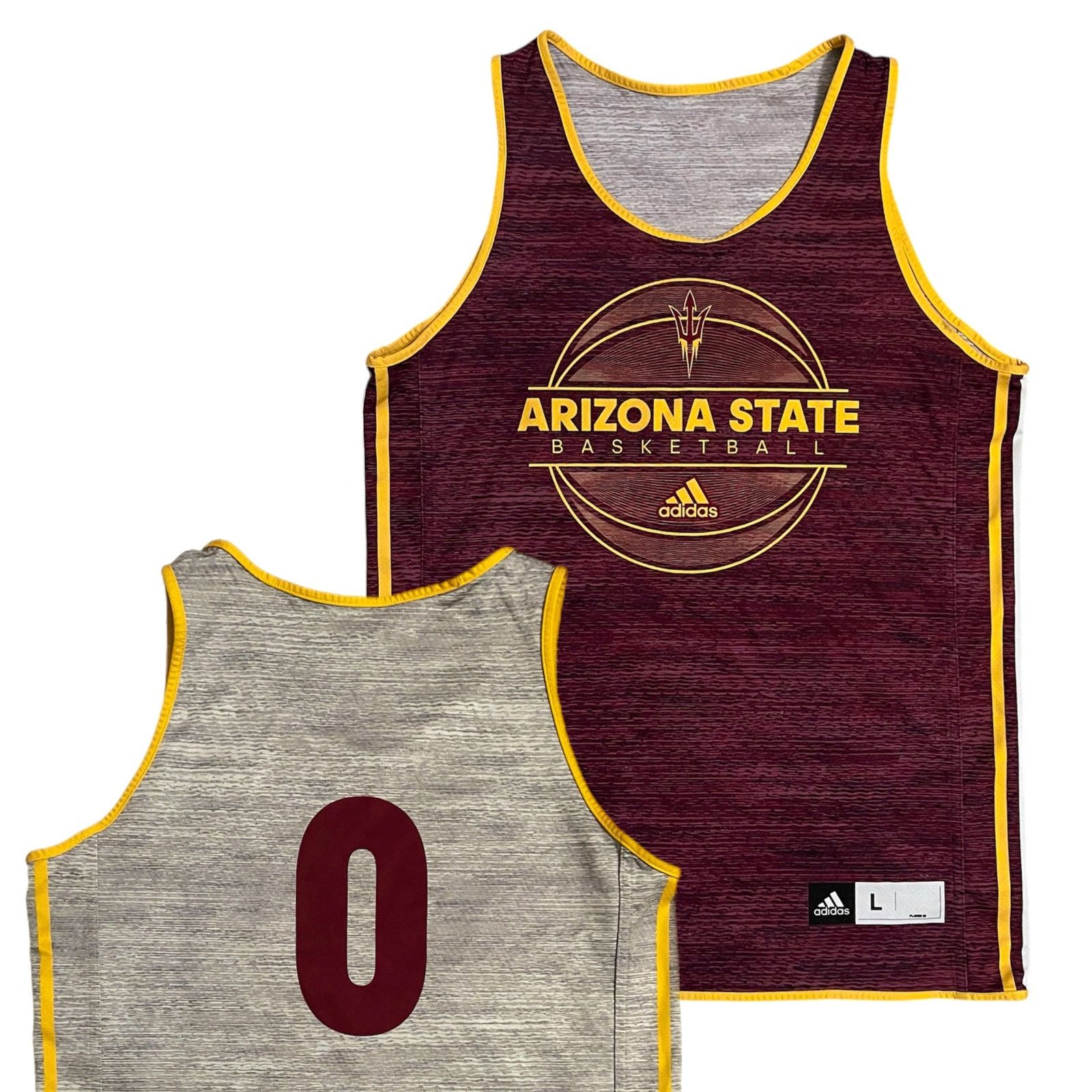 Adidas Team Issued 2019 ASU Basketball Reversible Practice Jersey Size US L / EU 52-54 / 3 - 1 Thumbnail
