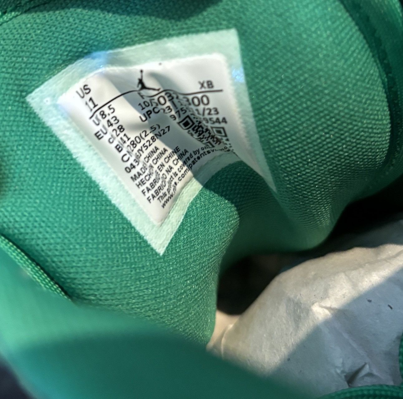 Jordan Brand × Nike Jordan 1 Low Method of Make Lucky Green Metallic Gold Size US 9.5 / EU 42-43 - 6 Thumbnail