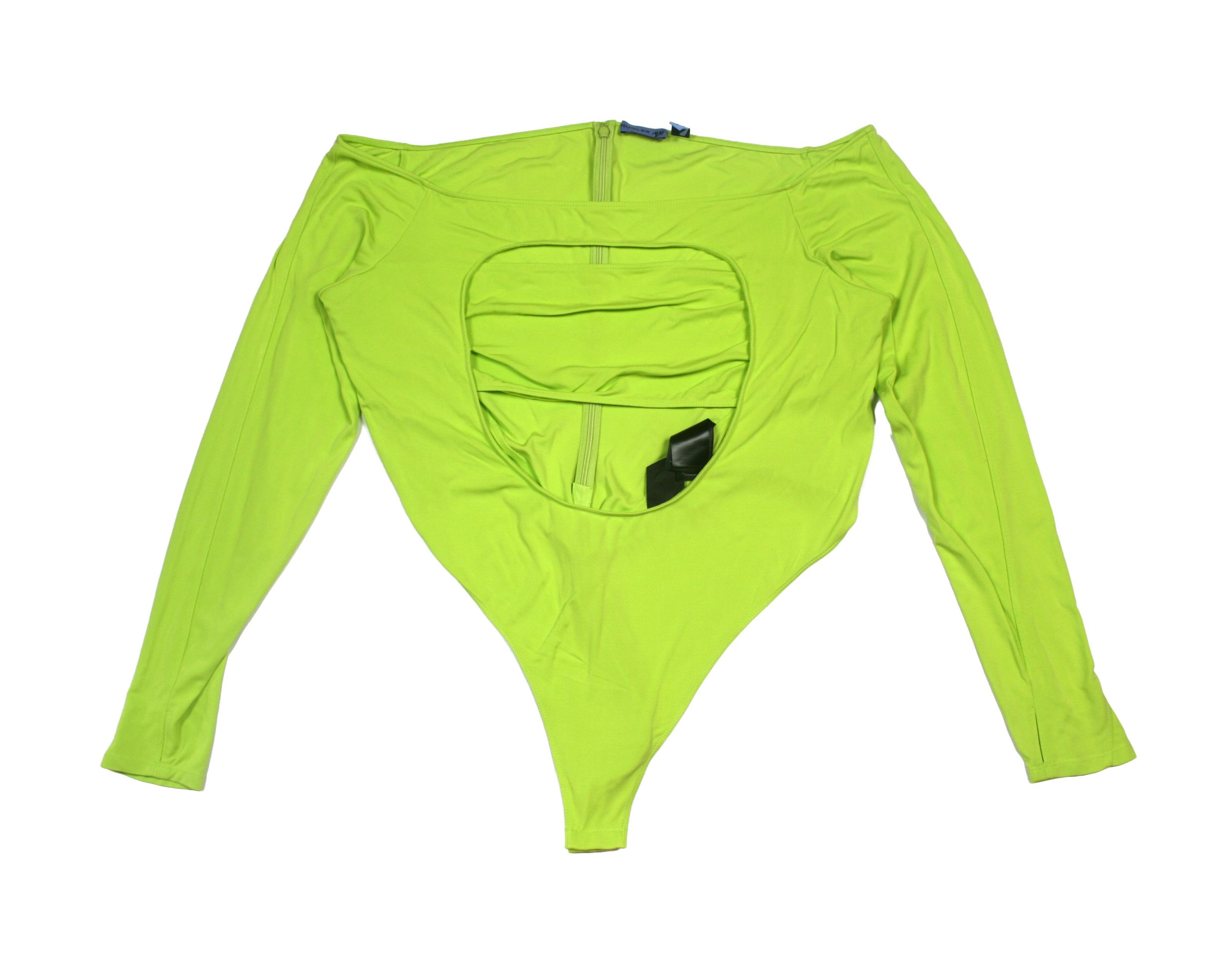 H&M × Mugler Green Stretch Bodysuit Size XXL / US 16-18 / IT 52-54 - 1 Thumbnail