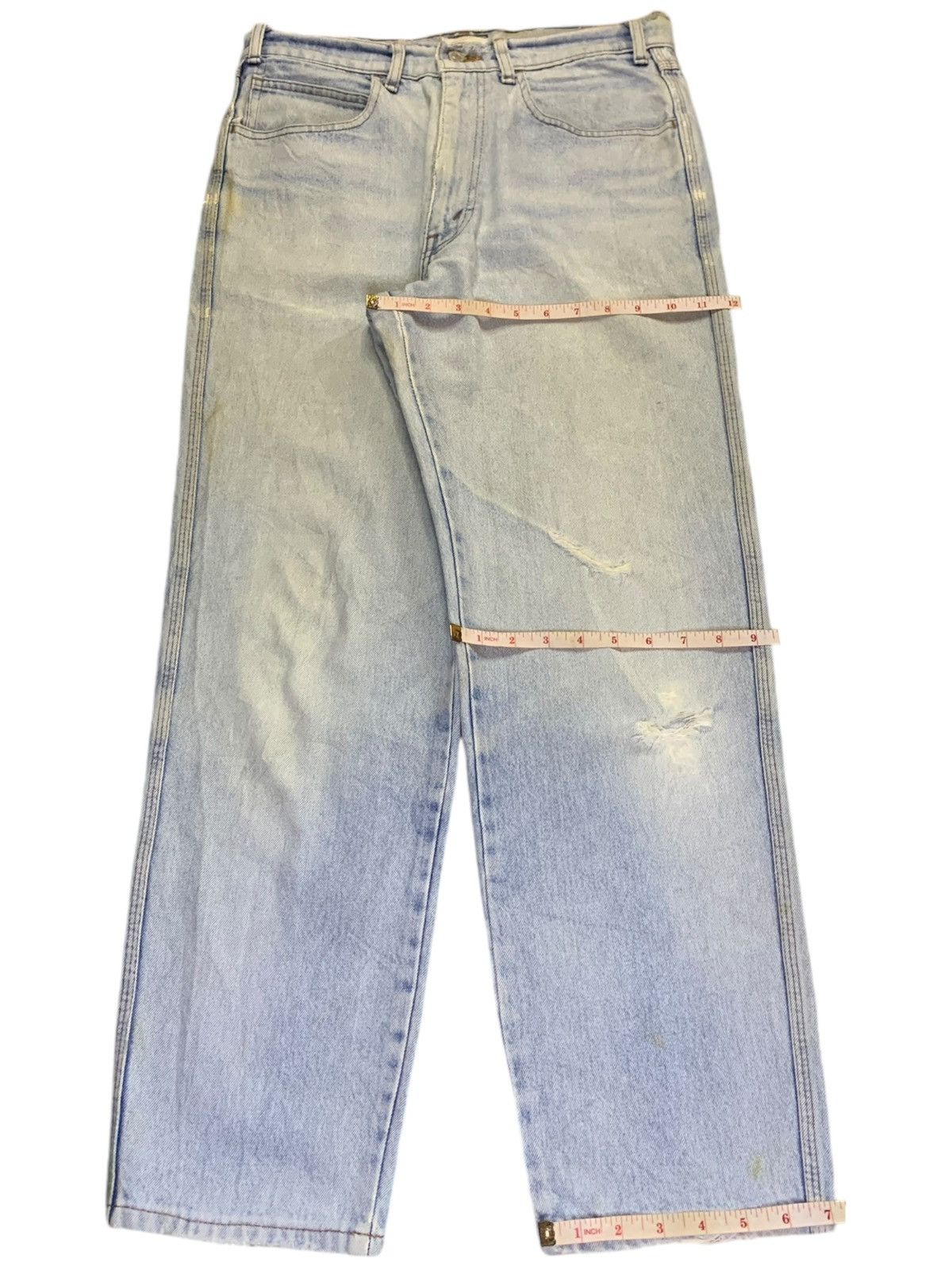 Levi's SALES🔥Vintage 90s Levis Signature Light Wash Distress Jeans Size US 32 / EU 48 - 14 Thumbnail
