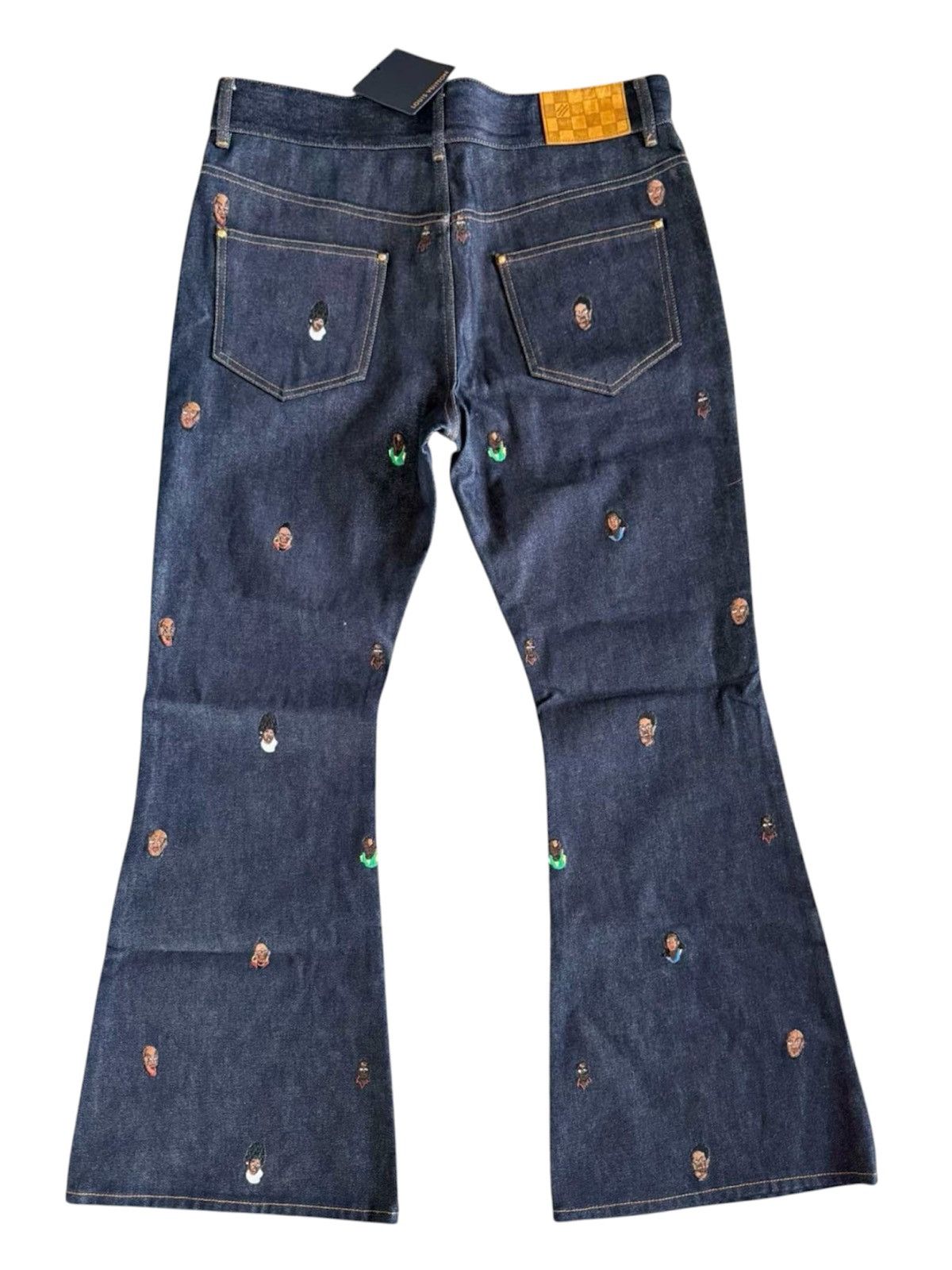 Louis Vuitton Louis Vuitton Pharrell 34 Embroidered bootcut Denim Pants Size US 34 / EU 50 - 3 Thumbnail
