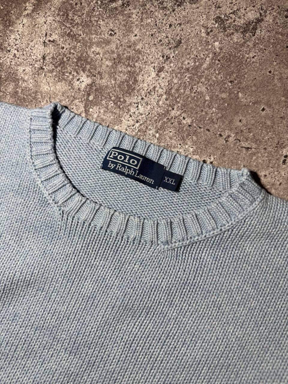 Polo Ralph Lauren Vintage Polo Ralph Lauren Knitted Blue Sweater Cotton Rare Size US XXL / EU 58 / 5 - 5 Thumbnail