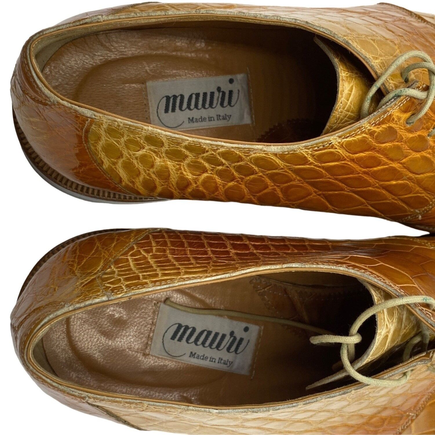 Mauri Vintage Mauri Exotic Full Alligator Men 14 Italian Tan Brown Size US 14 / EU 47 - 5 Thumbnail