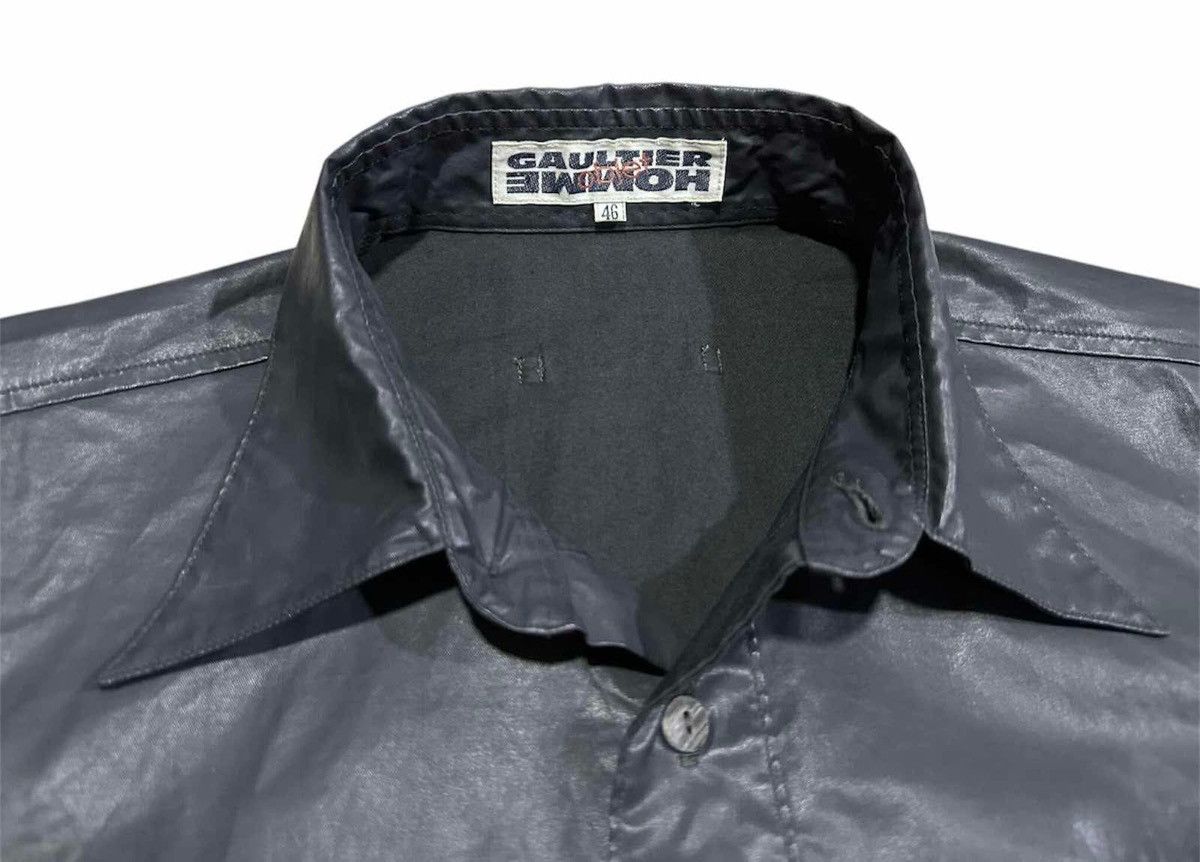 Gaultier Homme Objet × Jean Paul Gaultier 🔥Rare Vintage Jean Paul Gautier Objet Shirt Leather Coating Size US M / EU 48-50 / 2 - 4 Thumbnail
