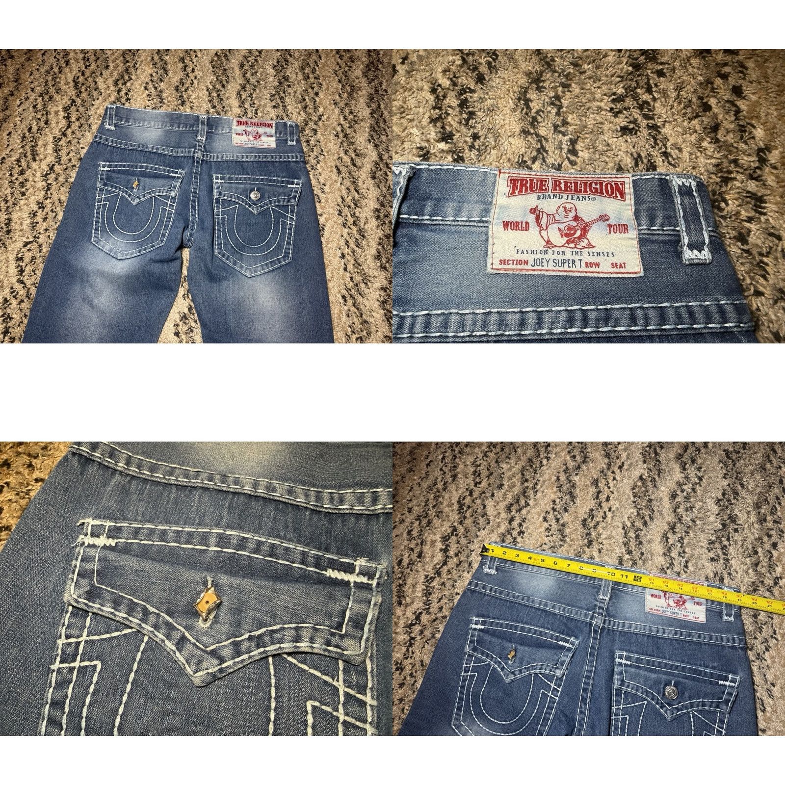 True Religion VINTAGE True Religion Jeans Mens Joey Super T Denim Blue Size 36x34 USA Made Size US 36 / EU 52 - 8 Thumbnail
