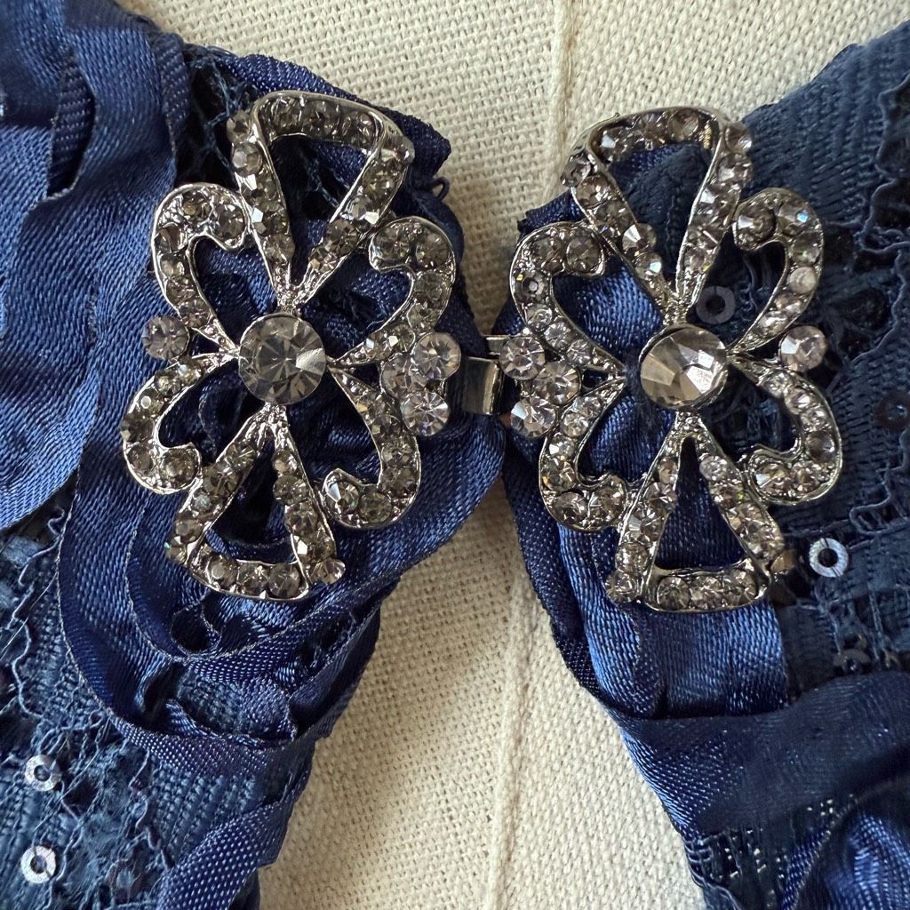 Other Cachet Dark Blue 2pc Formal Jacket Tank Soutache Sequin Rhin Size M / US 6-8 / IT 42-44 - 3 Thumbnail