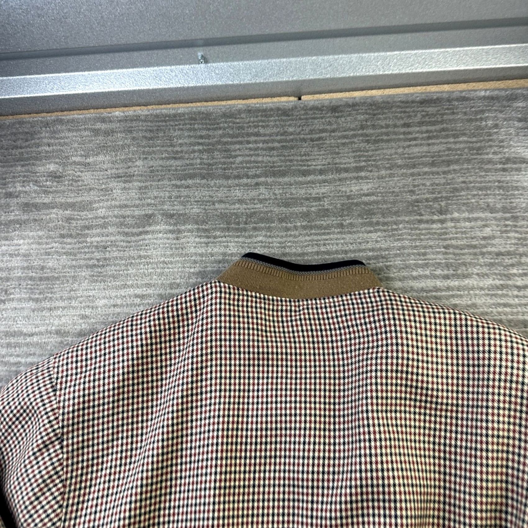 Vintage VINTAGE Califf Jacket Bomber Mens Large Brown Houndstooth Zip Plaid Size US L / EU 52-54 / 3 - 6 Thumbnail