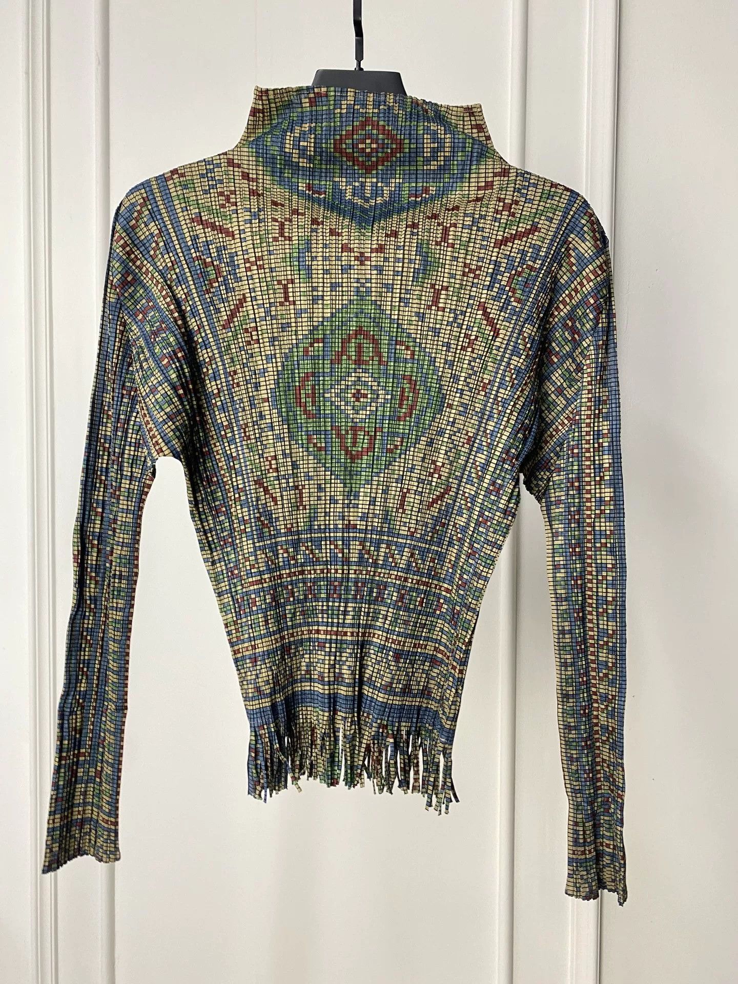 Issey Miyake pleats please issey miyake fringed top Size L / US 10 / IT 46 - 1 Thumbnail