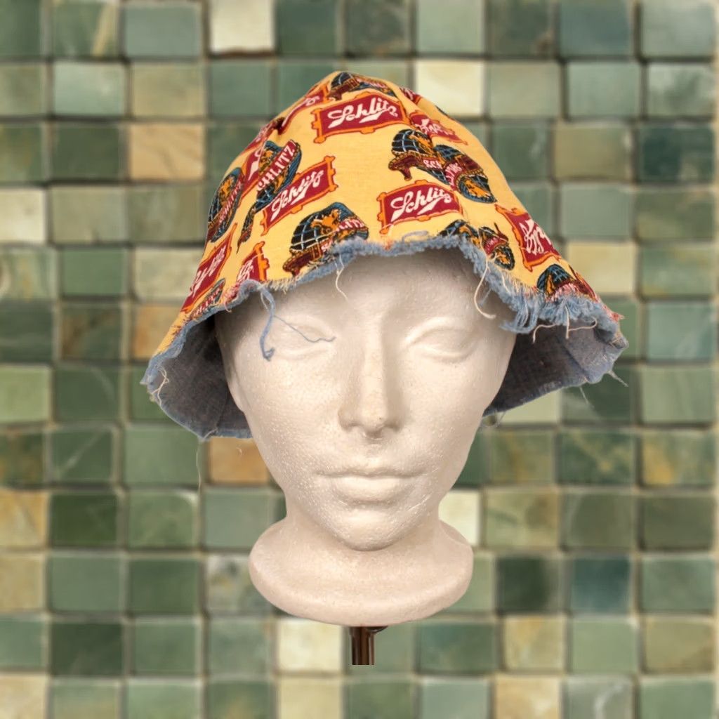 Vintage VINTAGE Schlitz Advertisement Bucket Hat 60s Beer Mens Yellow 1960s Size ONE SIZE - 1 Thumbnail