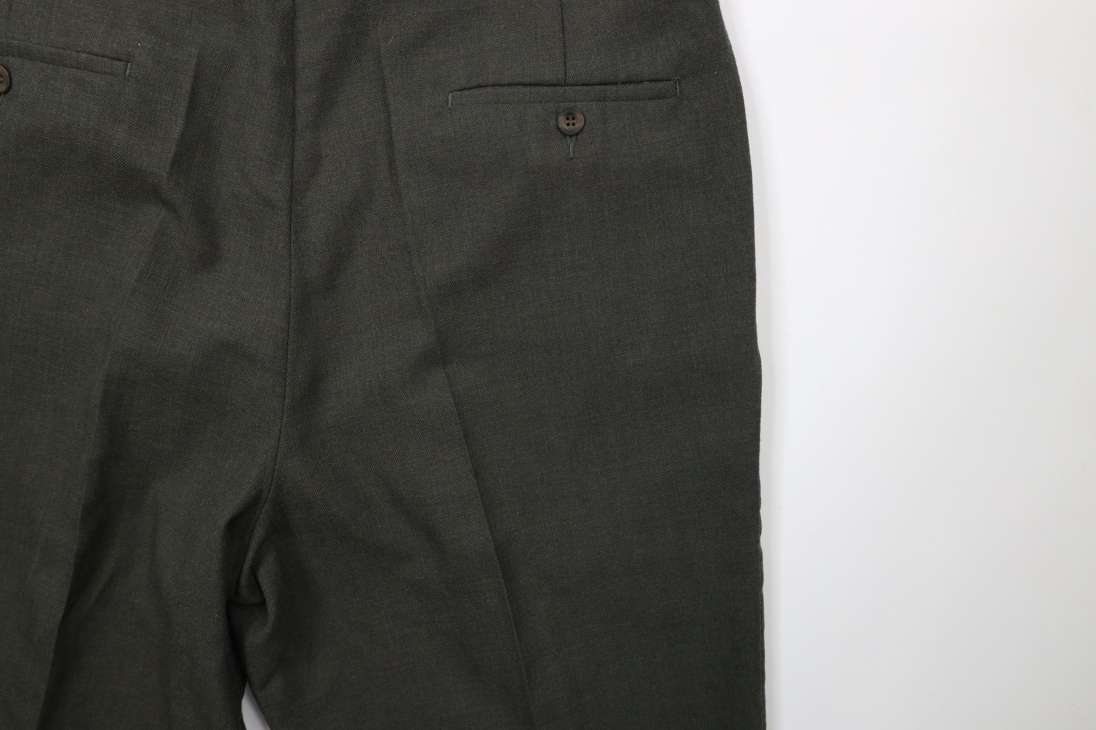 Vintage Vintage 90s Streetwear Herringbone Cuffed Wide Leg Pants Size US 36 / EU 52 - 13 Thumbnail