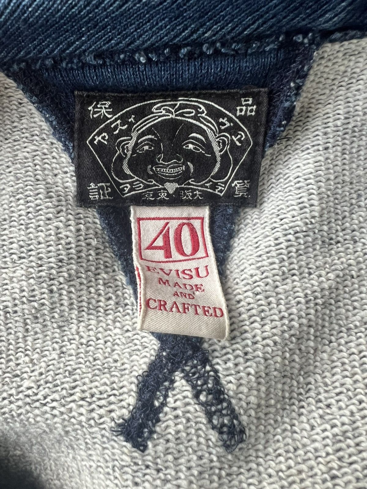Evisu Evisu Big Sea Gull Logo Indigo Dyed Double V Trainer Sweater Size US M / EU 48-50 / 2 - 7 Thumbnail