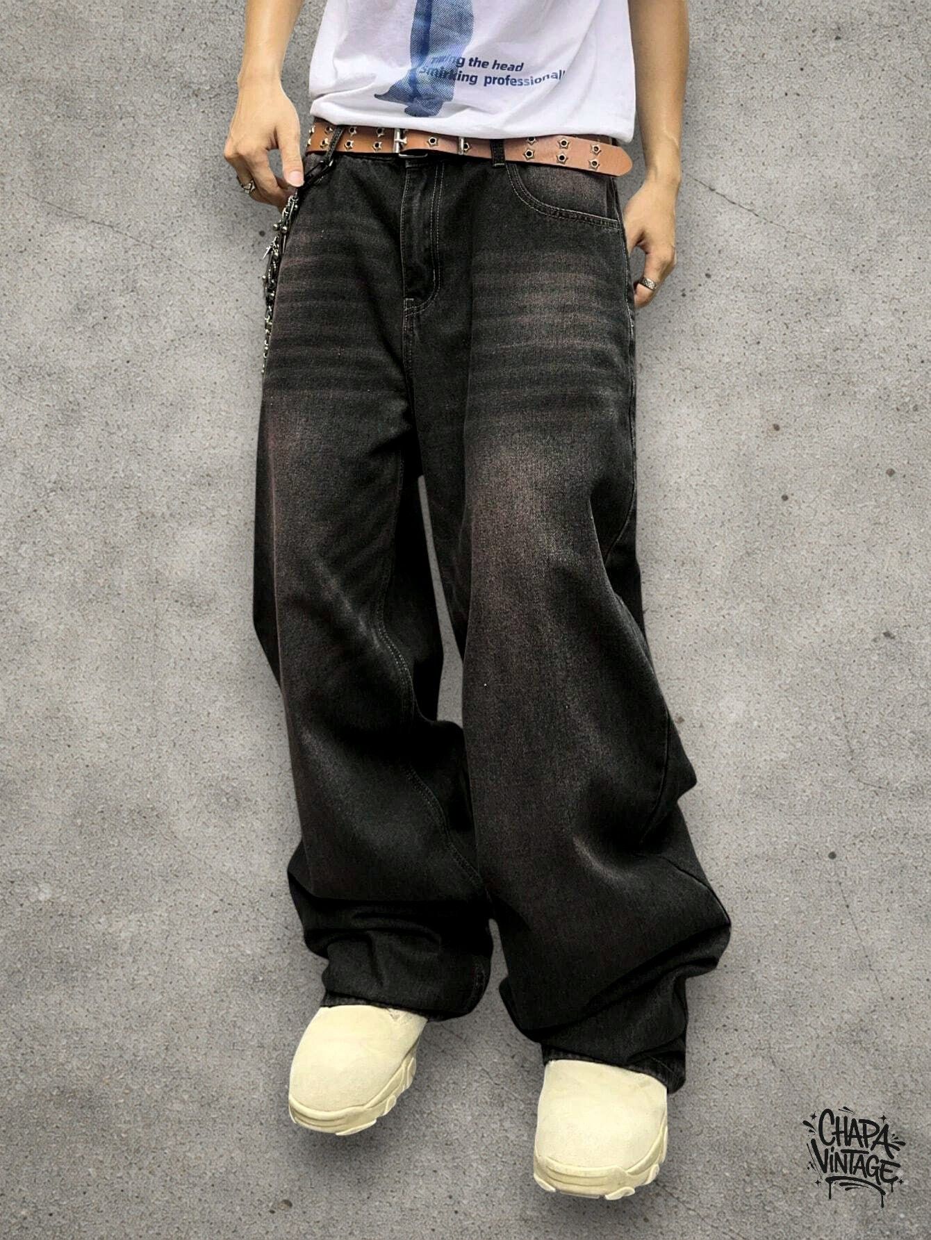Vintage Baggy dark gray jeans Size US 32 / EU 48 - 2 Thumbnail