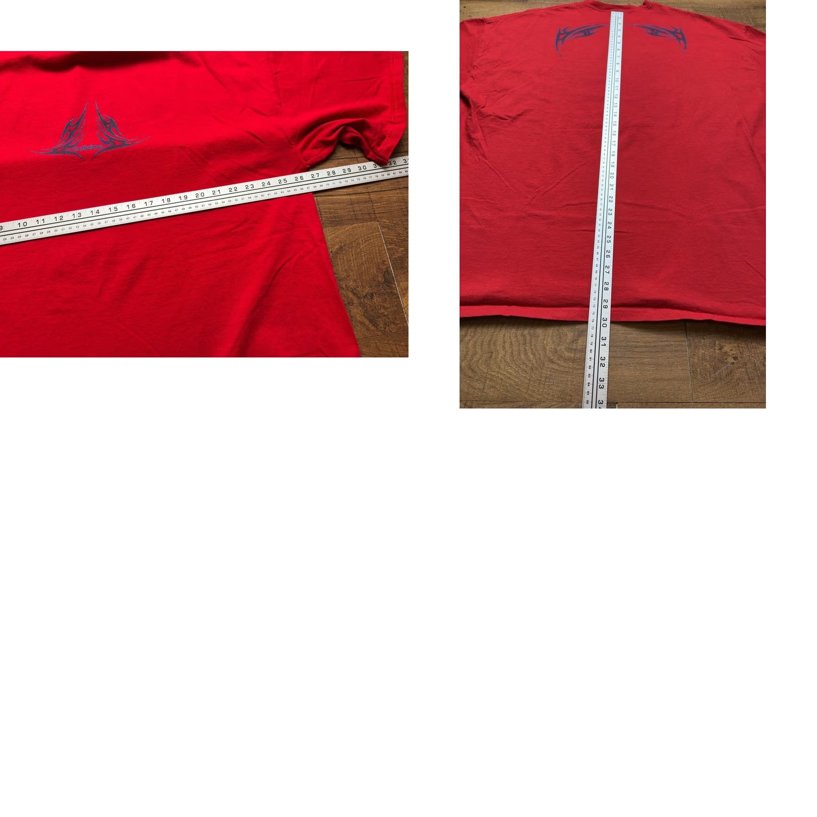 Adidas Vintage Y2K Adidas Red Graphic tribal Heat Transfer logo tee Mens Size 2XL - Cotton Shirt Size US XXL / EU 58 / 5 - 8 Thumbnail