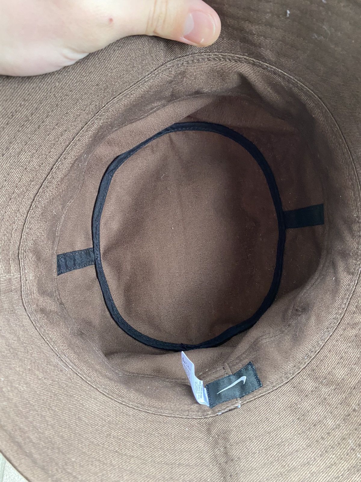 Nike × Vintage Nike vintage bucket hat swoosh brown 90s Size ONE SIZE - 8 Thumbnail