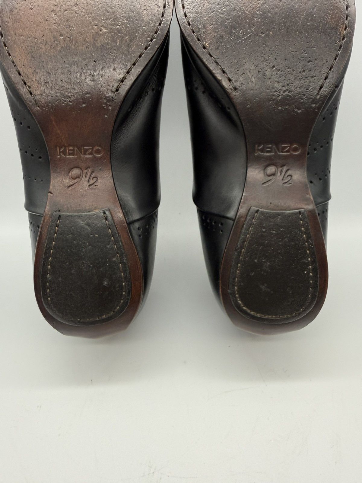 Kenzo KENZO HOMME-Roy Krejberg Era-Sculpted-Black Brogue Oxfords Size US 10.5 / EU 43-44 - 11 Thumbnail