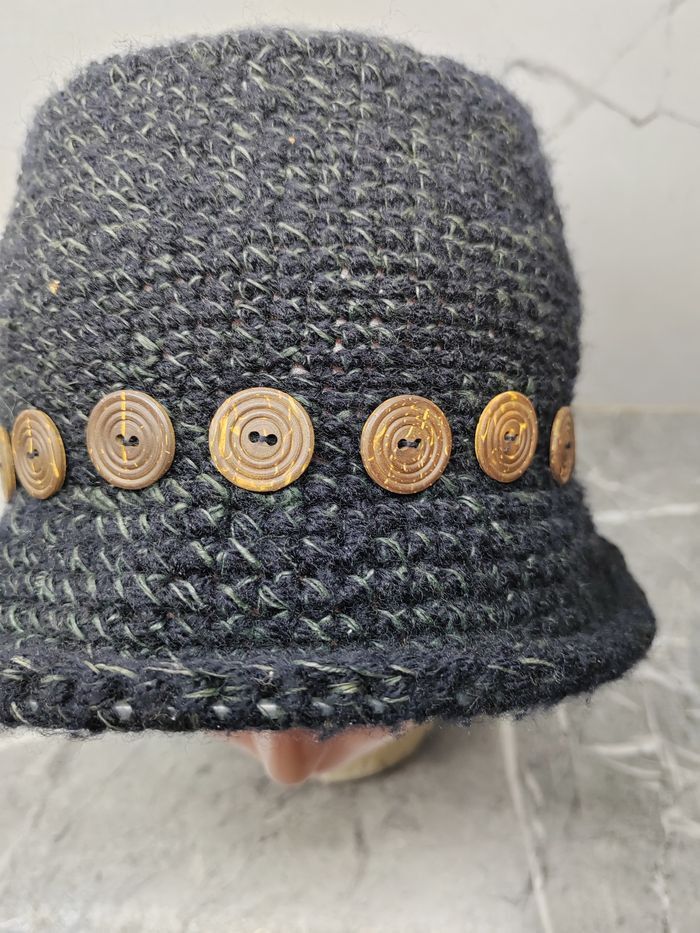 Japanese Brand Vintage Grace Knit Bucket Hat Size ONE SIZE - 3 Thumbnail