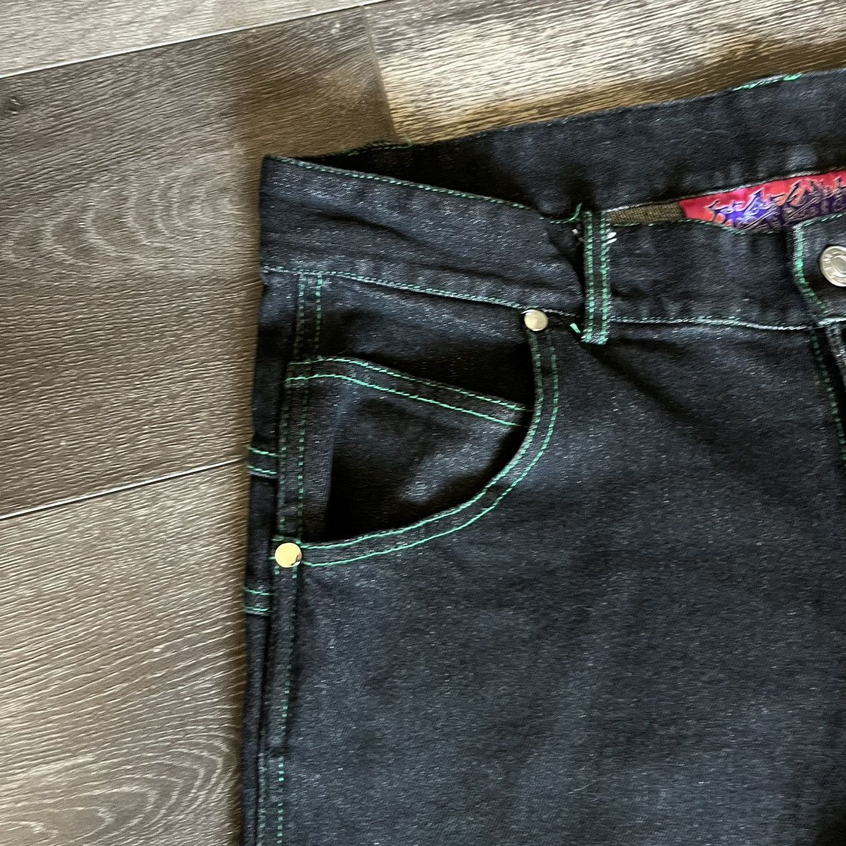 Haunted Starbucks Haunted Starbucks Fuck You Baggy Denim Jeans Green Sz Small Size US 32 / EU 48 - 5 Thumbnail