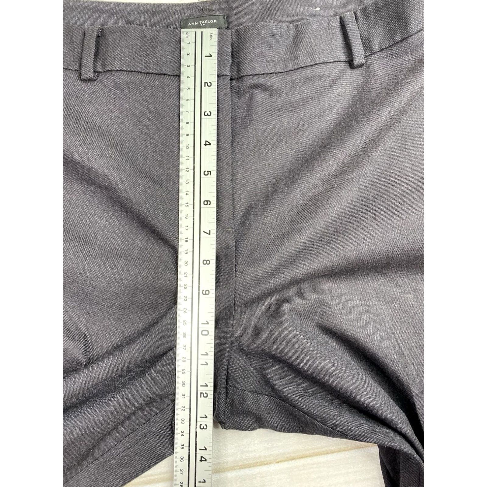 Ann Taylor Ann Taylor Signature Trouser Dress Pants 14 Charcoal Gray Solid Wide Leg? Size 36" / US 14 / IT 50 - 5 Thumbnail