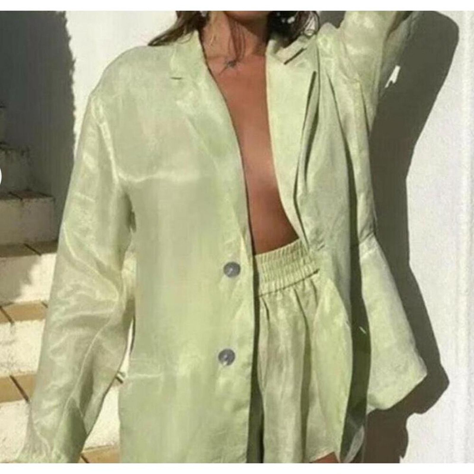 Zara Nwt- Zara 100% Lyocel blazer- S/M Size M / US 6-8 / IT 42-44 - 5 Thumbnail