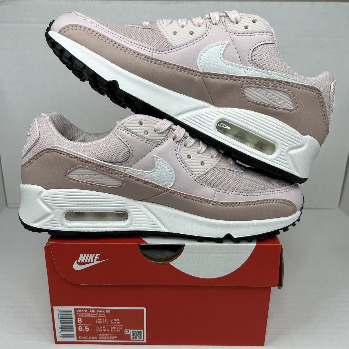 image of Nike Air Max 90 Barely Rose Women's Size 8 Shoes in Pink