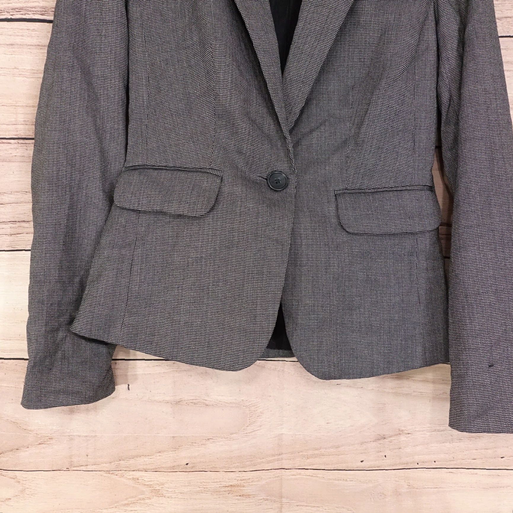 Banana Republic Banana Republic Women’s Grey Suit Jacket — 0 Regular Fit Long Sleeve Office Workwear Fall Spring Summer Winter Size XS / US 0-2 / IT 36-38 - 3 Thumbnail