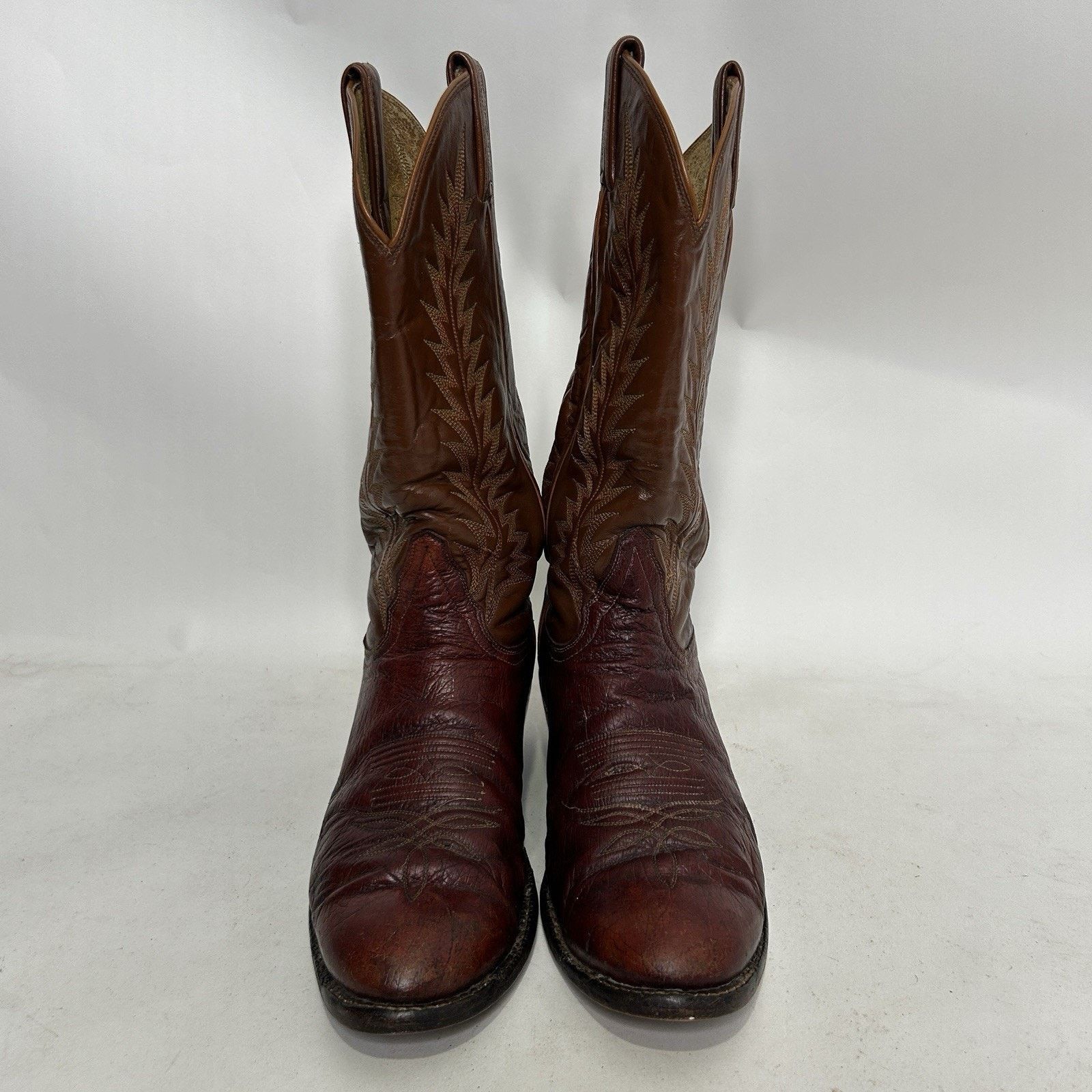 Tony Lama Vintage Tony Lama Leather Cowboy Boots Gold Label “Brown” Size US 8.5 / EU 41-42 - 2 Thumbnail