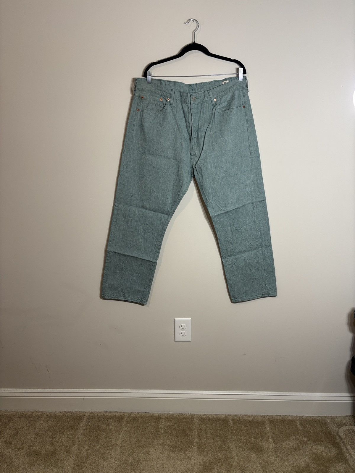 Levi's Levi’s 501 White Oak Cone Denim Jeans Moss Green Size US 38 / EU 54 - 1 Thumbnail