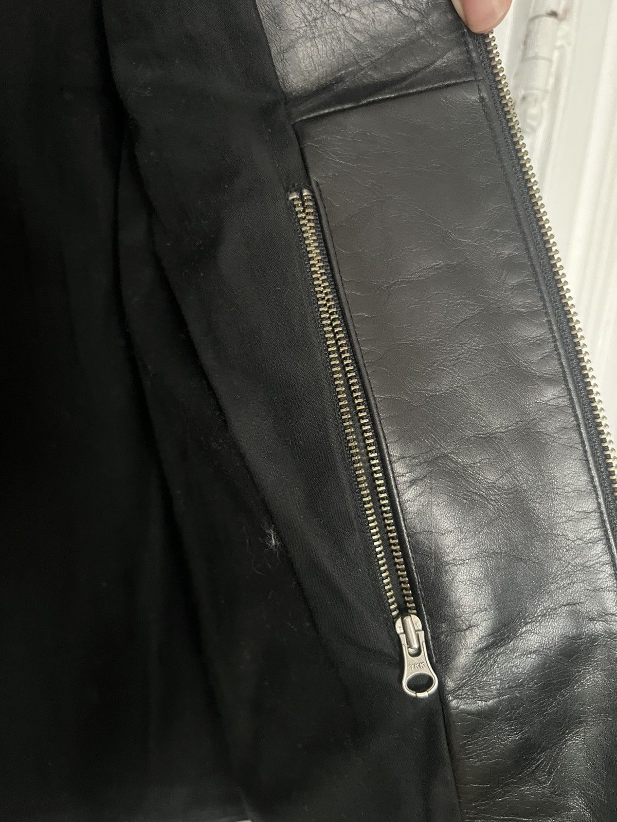 John Varvatos John Varvatos Black Smooth Leather Cafe Racer leather Jacket Size US M / EU 48-50 / 2 - 9 Thumbnail