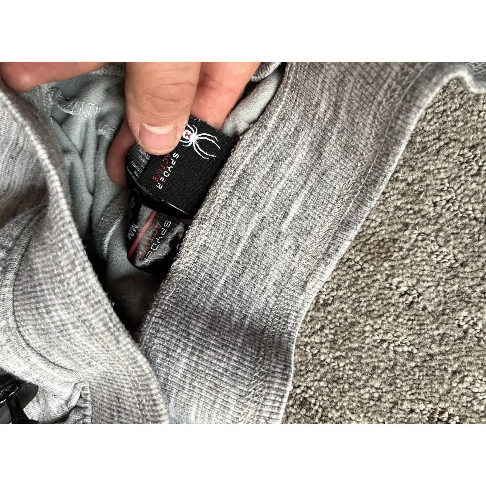 Spyder Spyder Active Pants Men M Gray Jogger Pockets No Drawstring 28in Inseam Knit Cotton Polyester Size US 31 - 6 Thumbnail