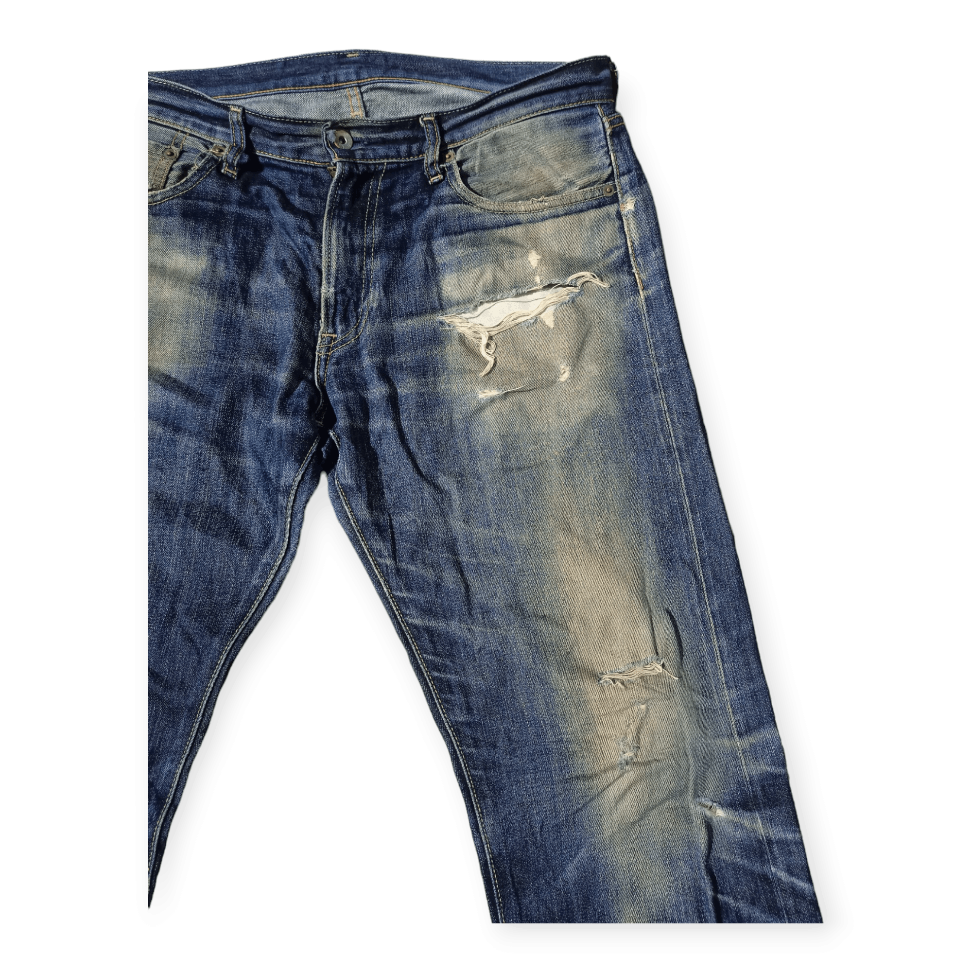 Uniqlo Vintage Uniqlo Selvedge Distressed Faded Jeans Size US 33 - 2 Thumbnail