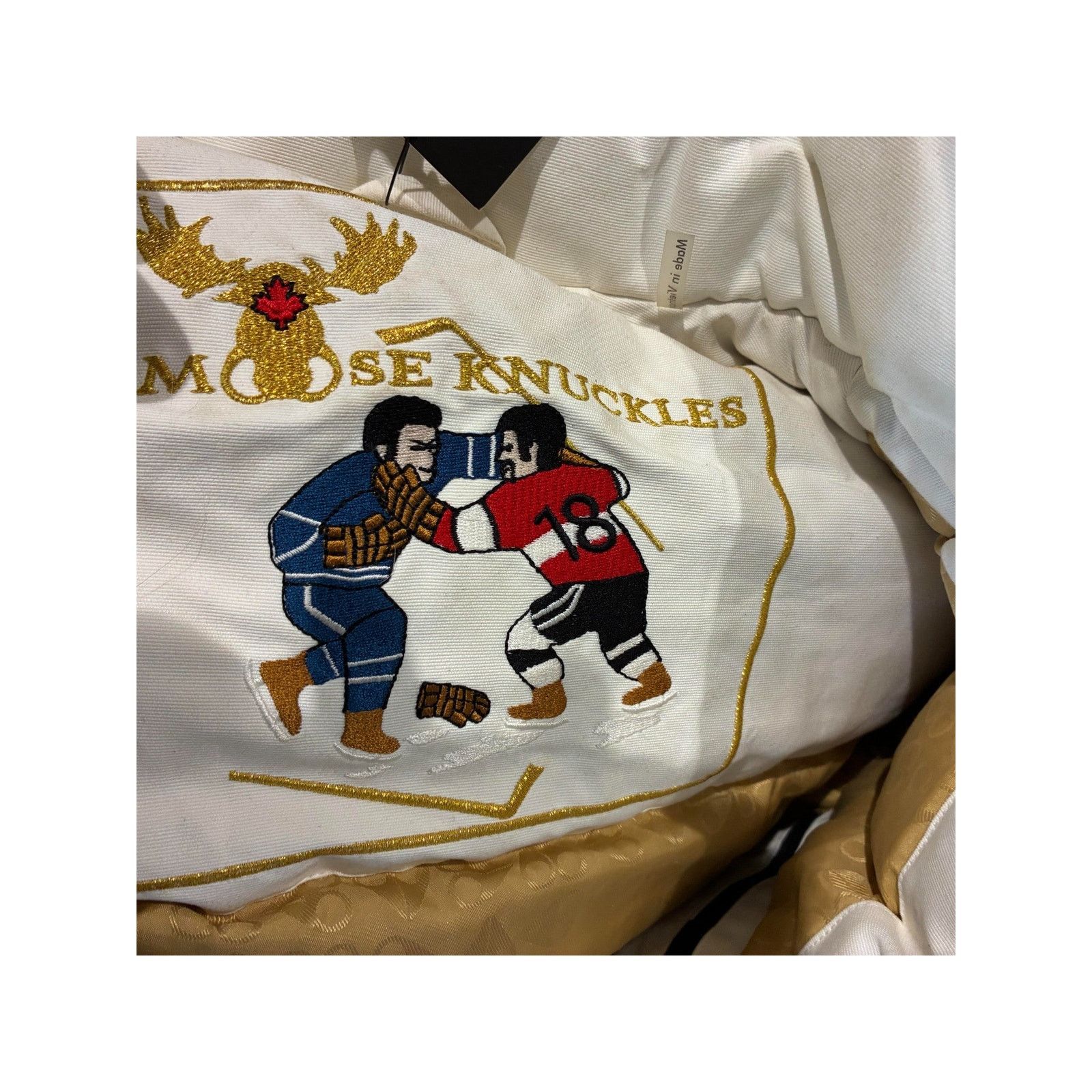 Moose Knuckles Moose Knuckles White & Brown Fur Bomber Jacket Size L / US 10 / IT 46 - 4 Thumbnail