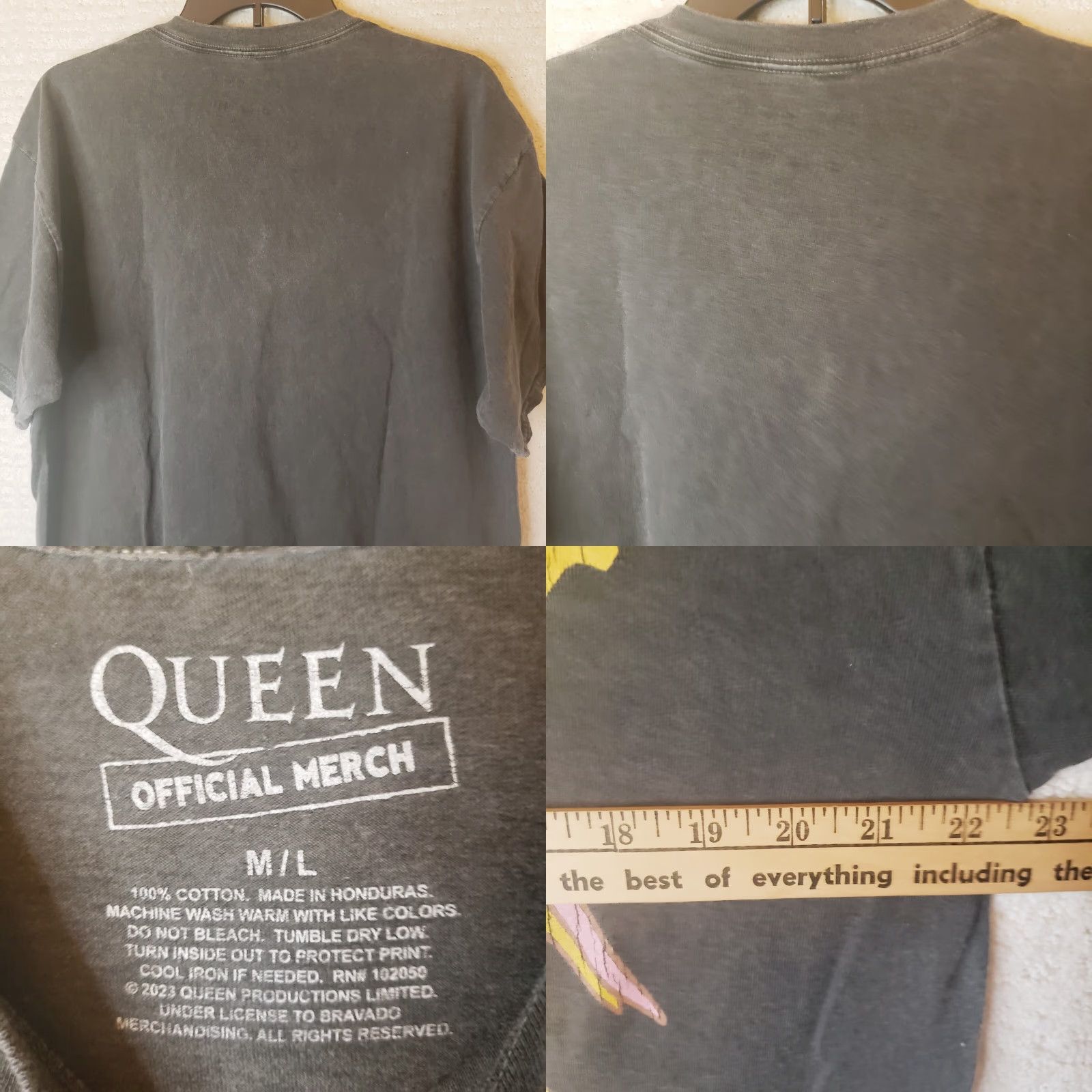 Vintage VINTAGE Queen Tour 75 Official Merch Mens T-Shirt M/L Black Cotton Jersey Short Sleeve Round Neck Logo 75 Queen Band Tour Boys/Girls Mens Size US M / EU 48-50 / 2 - 9 Thumbnail