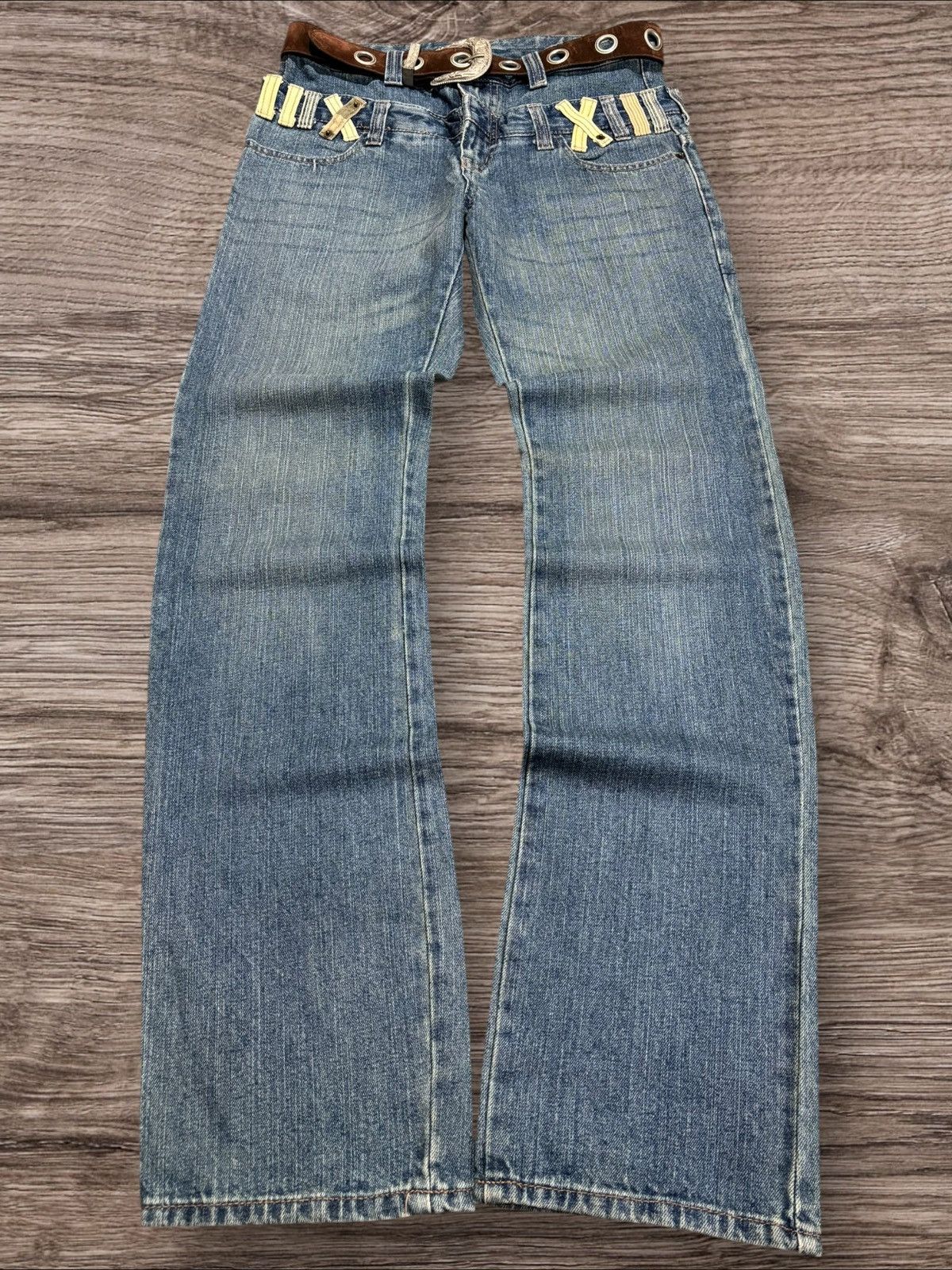 Vintage Vtg Japanese Brand Double Waist Faded Bondage Punk Jeans Size US 30 / EU 46 - 1 Thumbnail