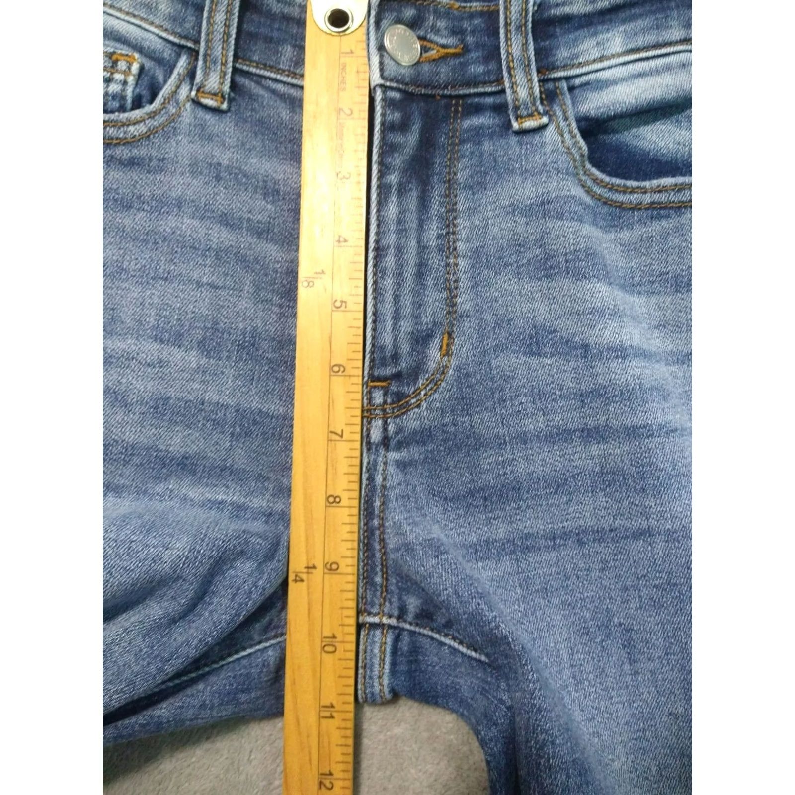 Denime Judy Blue Jeans Womens 3/26 Denim Slim Fit Ankle Mid Rise Medium Wash Stretch Size 26" / US 2 / IT 38 - 4 Thumbnail