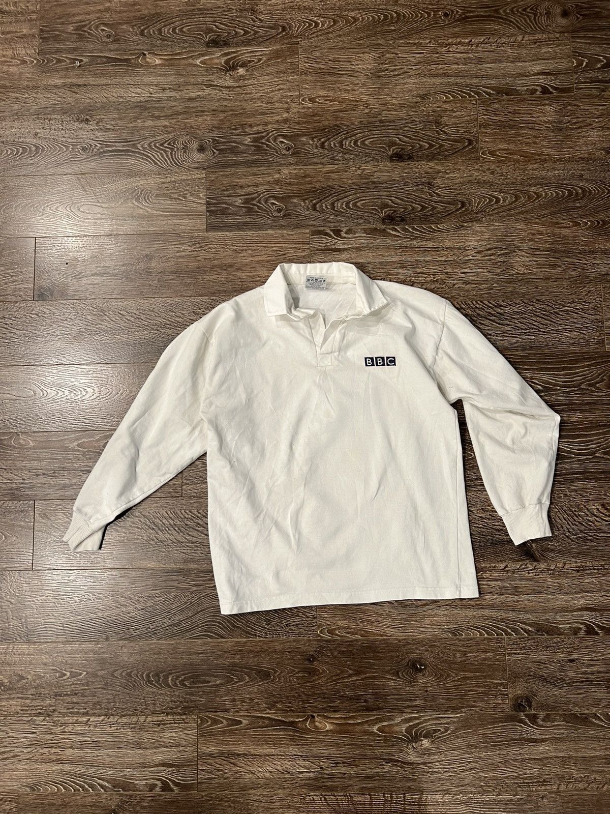 Other White BBC Television Long Sleeved Rugby shirt #rugby Size US L / EU 52-54 / 3 - 1 Thumbnail