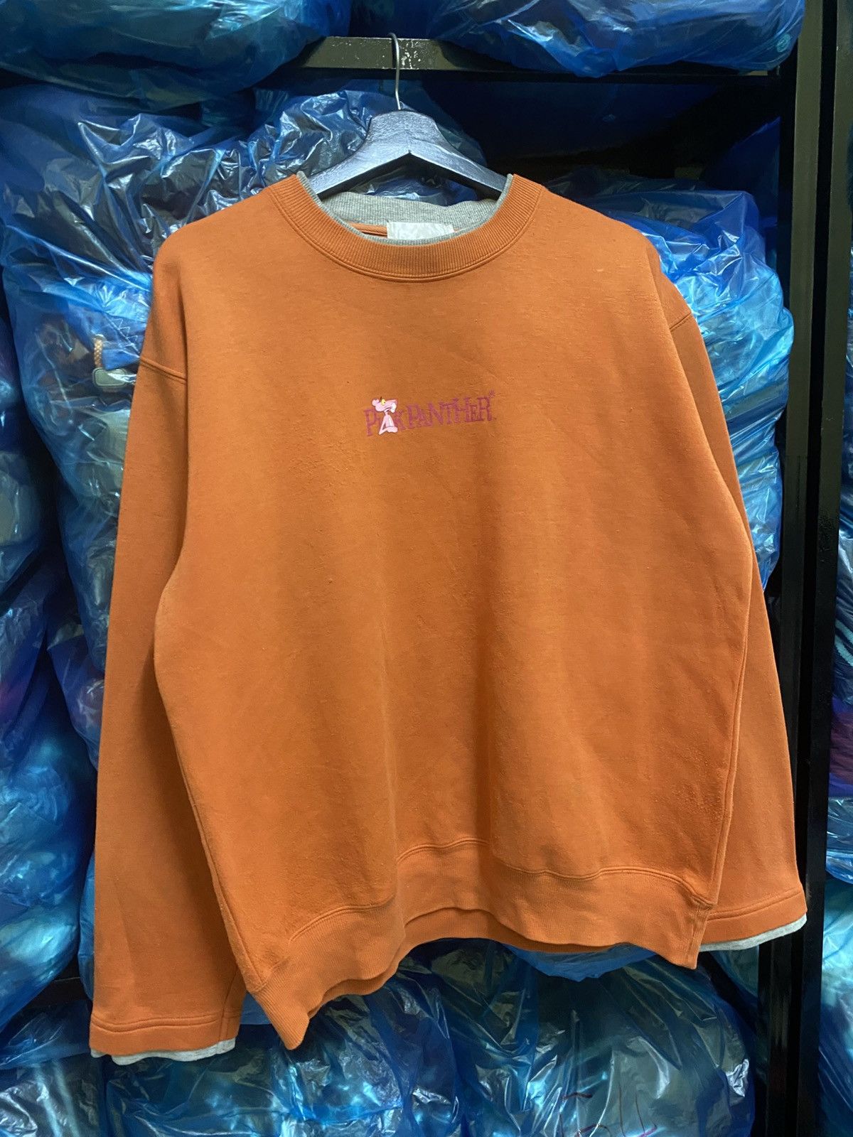 Vintage Vintage 2002 Pink Panther Orange Sweatshirt – Double-Sided Size US L / EU 52-54 / 3 - 6 Thumbnail