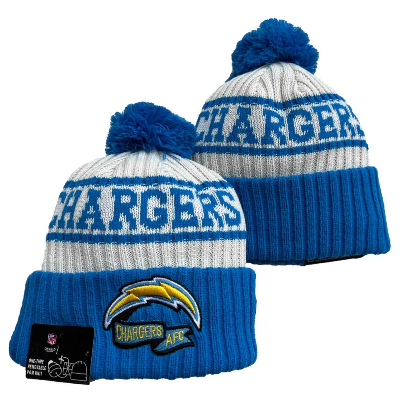 Other NWT Los Angeles Chargers Sport Knit Pom Beanie Fleece Lined Size ONE SIZE - 1 Thumbnail