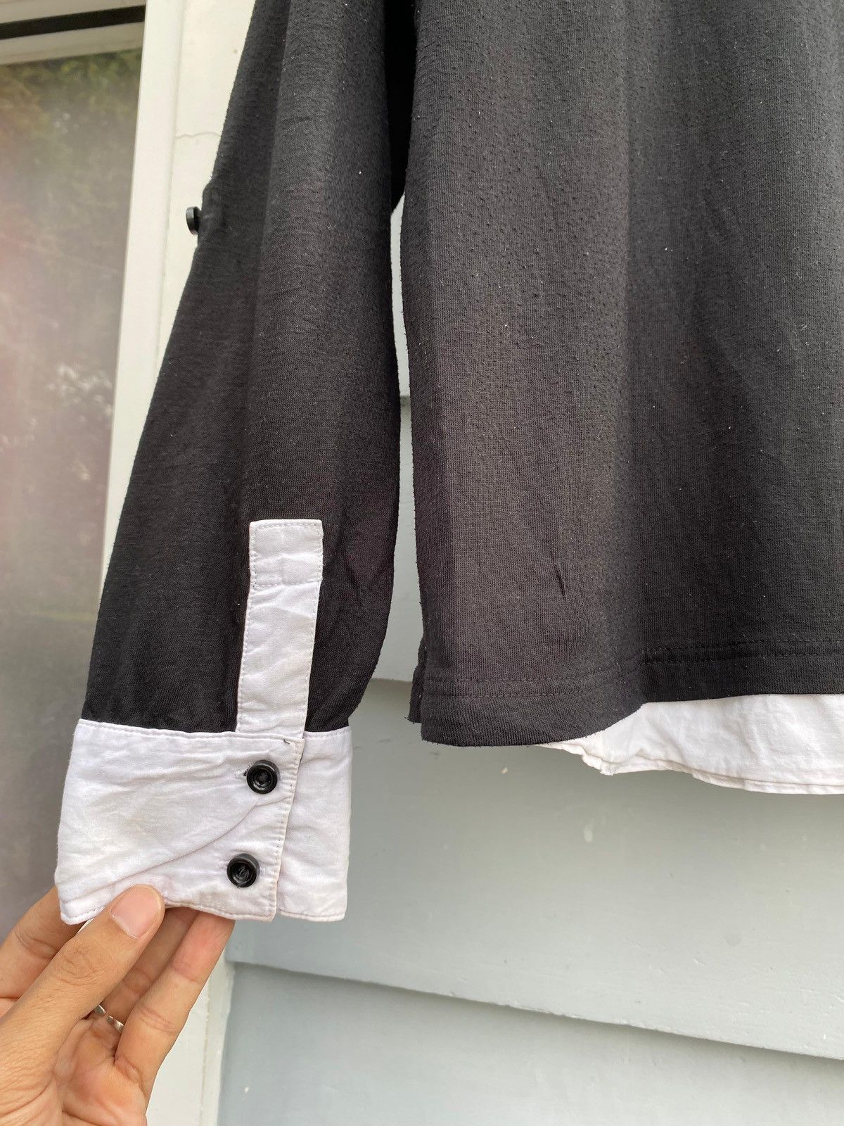 If Six Was Nine Sorridere Layered Hoodie Shirt Built-in Button-Up & Plaid Size US L / EU 52-54 / 3 - 15 Thumbnail