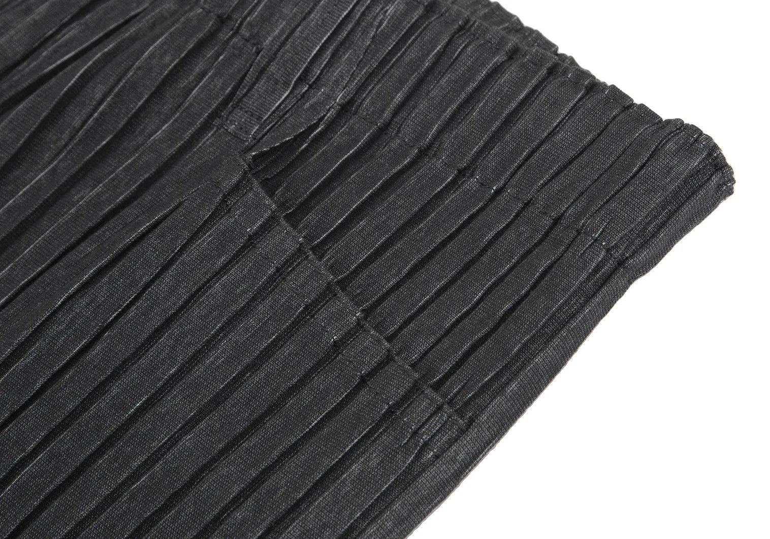 Issey Miyake Fabric Print Pleats Pants in Black, Size 4 Size US 36 / EU 52 - 3 Thumbnail