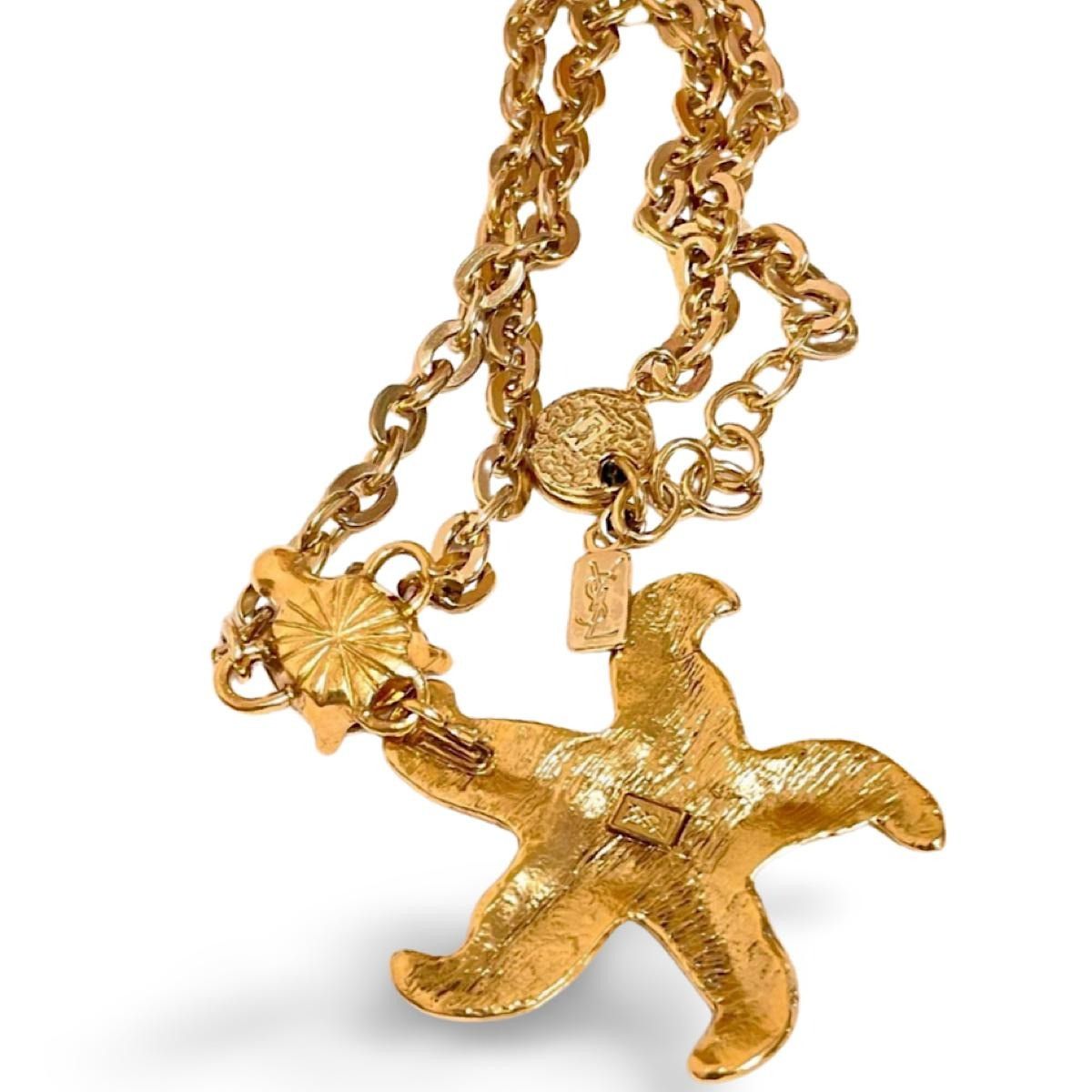 Yves Saint Laurent MINT. Vintage Yves Saint Laurent necklace with starfish top Size ONE SIZE - 6 Thumbnail