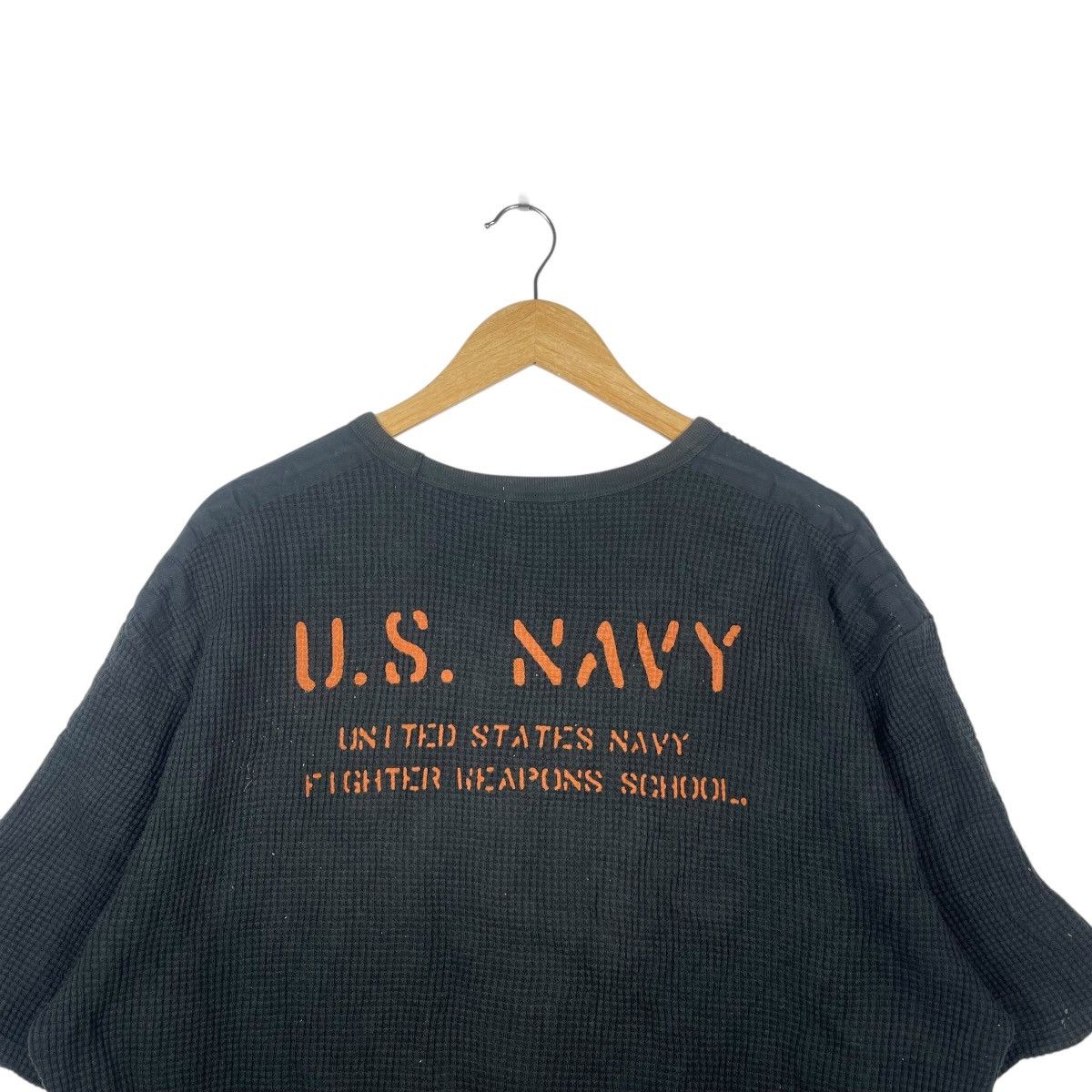 Avirex Vintage Avirex Hornet Waffle Knit T Shirt US Black Military Size US XXL / EU 58 / 5 - 6 Thumbnail