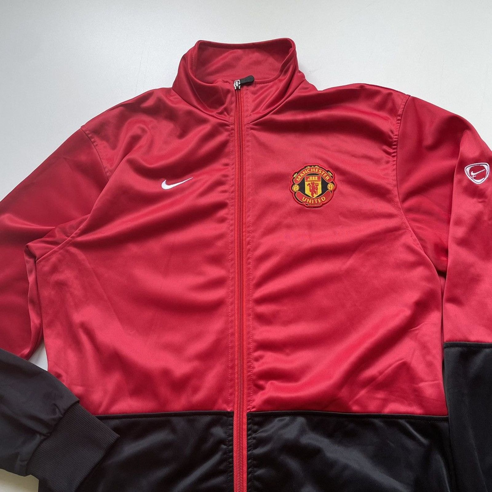 Nike Vintage Y2K Nike Manchester United F.C Warm Up Jacket XL Red Size US L / EU 52-54 / 3 - 2 Thumbnail