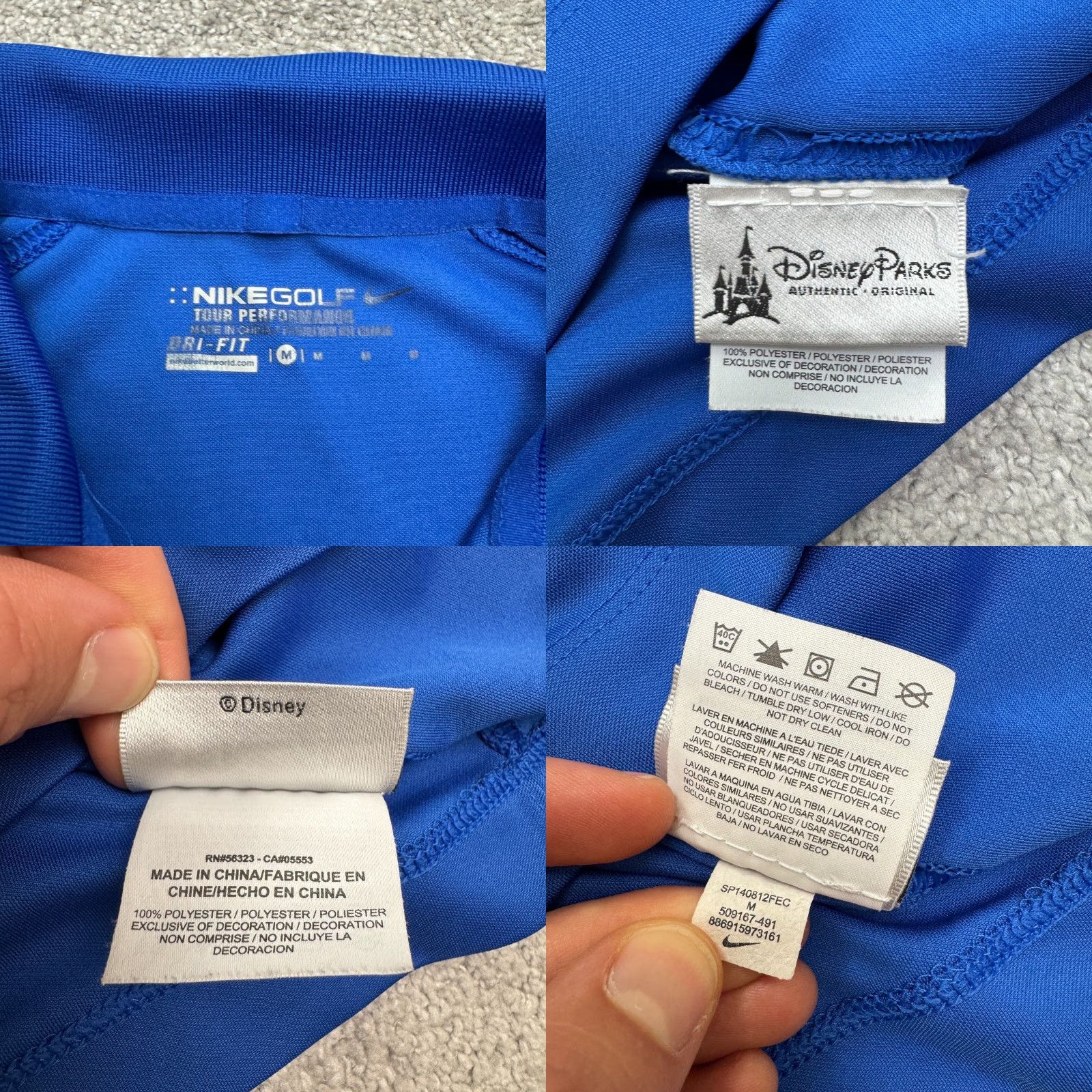 Nike Nike Golf Polo Shirt Mens XL Blue Mickey Mouse Dri-Fit Disney Parks Cartoon Logo All Seasons Breathable Size US XL / EU 56 / 4 - 8 Thumbnail