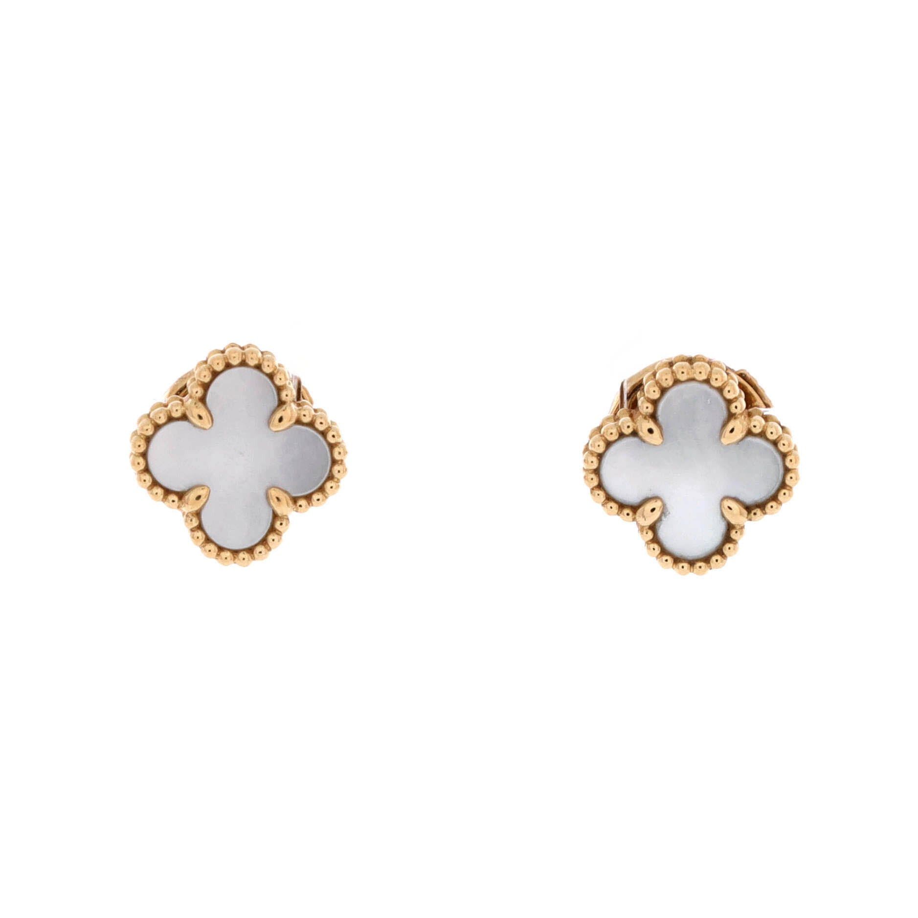 Van Cleef & Arpels Sweet Alhambra Stud Earrings Size ONE SIZE - 1 Thumbnail